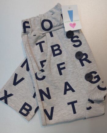 Spodnie GRANATOWE LITERKI NAVY LETTERS model guzik